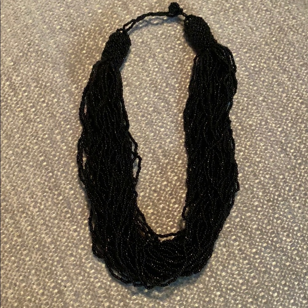 Black beaded necklace